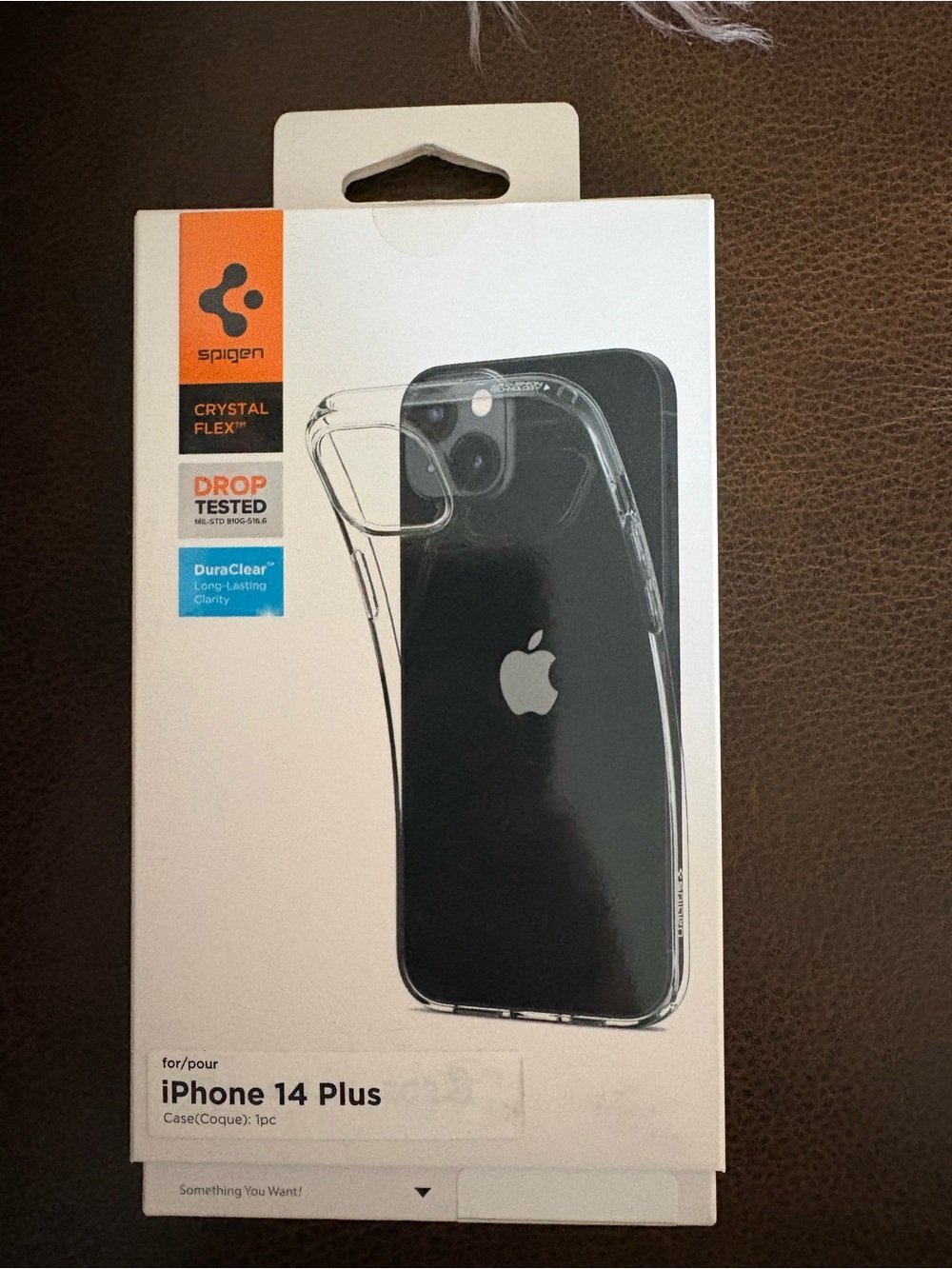 NWT-Spigen Crystal Flex Clear Phone Case for iPhone 14 Plus - Transparent